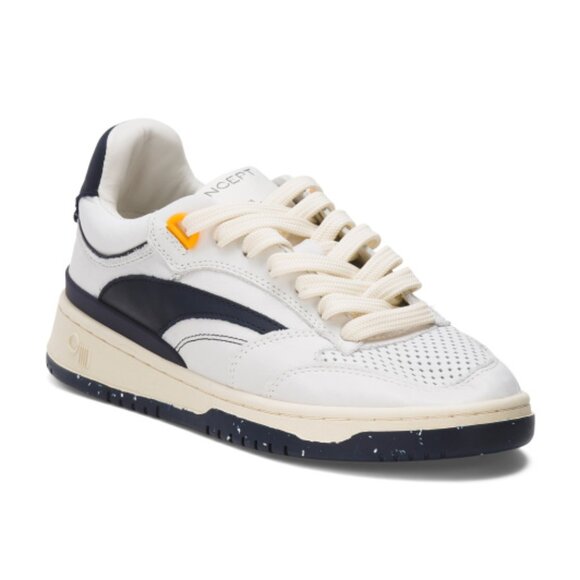 Oncept Leather Indigo and White Women's Sneakers - Picture 2 of 6